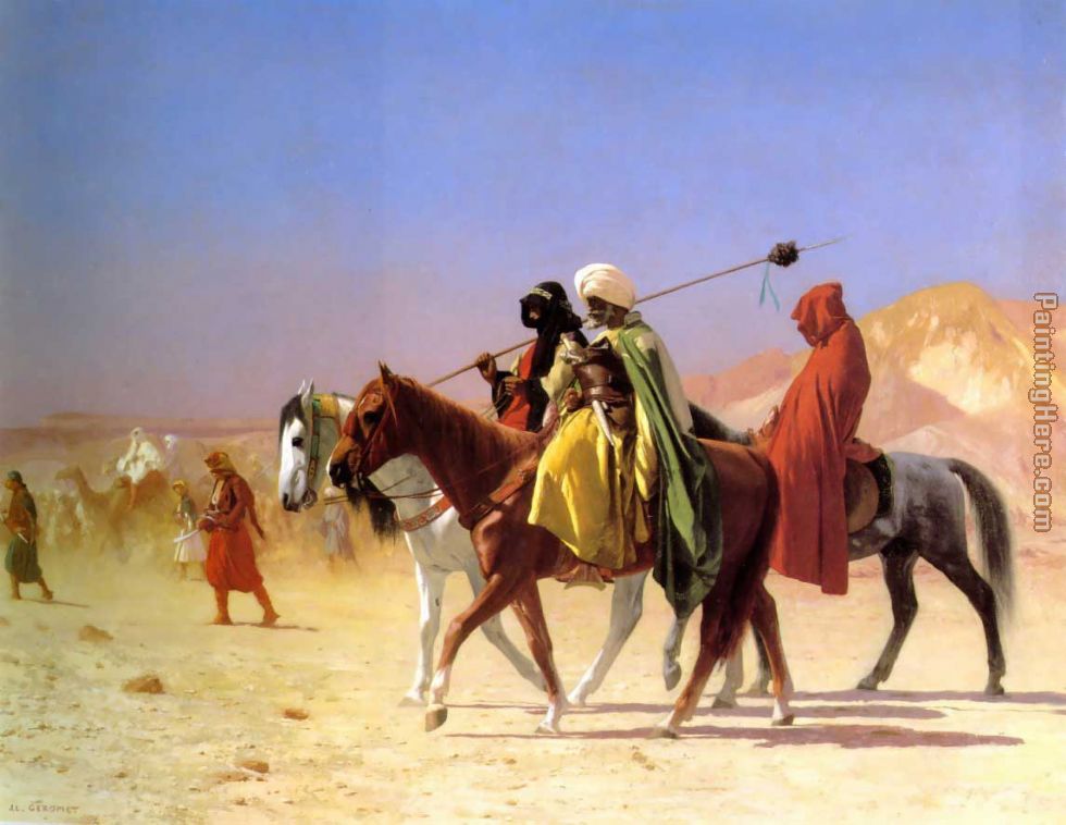 Arabs Crossing the Desert painting - Jean-Leon Gerome Arabs Crossing the Desert art painting